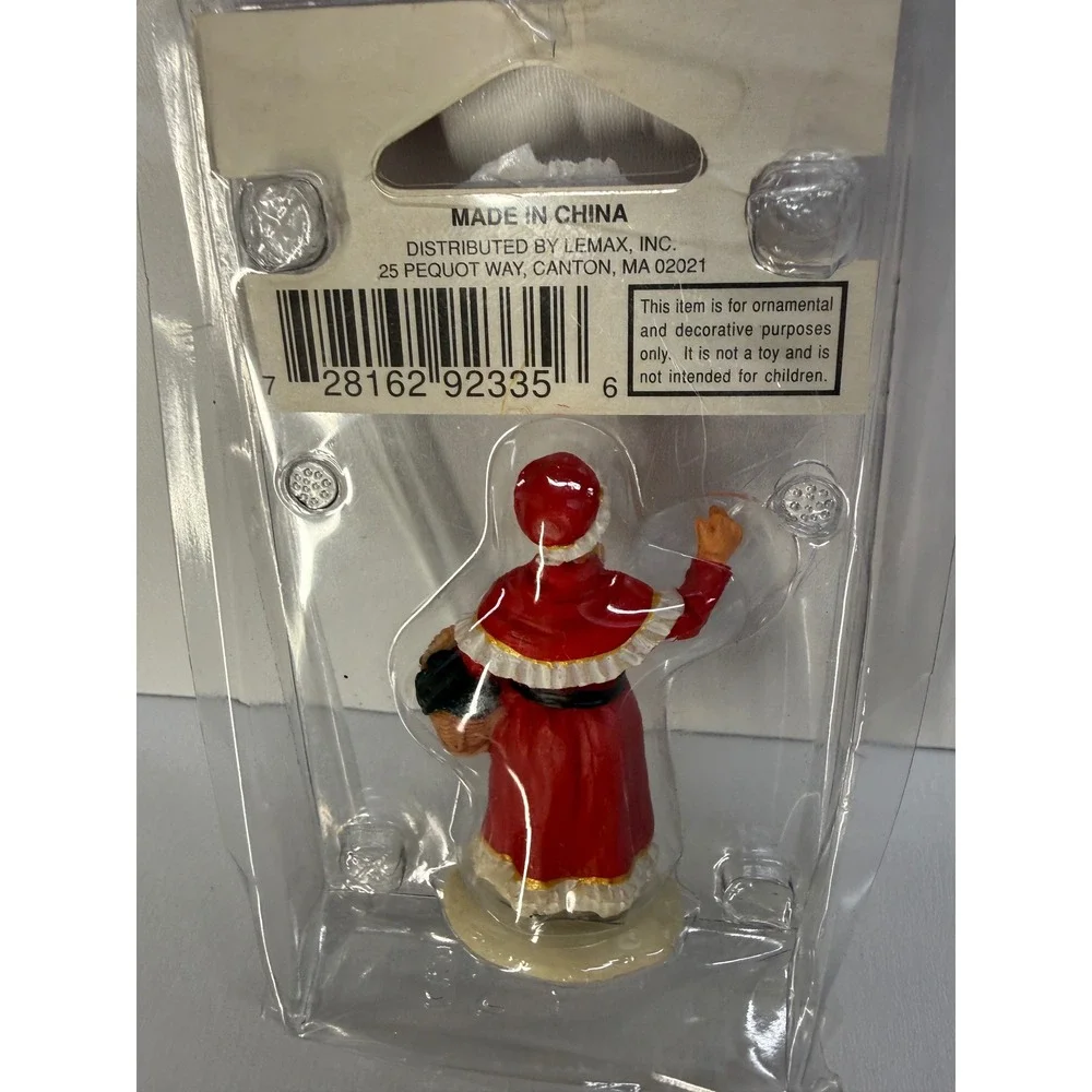 Lemax Village Collection Mrs Santa Claus Figurine 1999 Vintage 92335 Red Dress